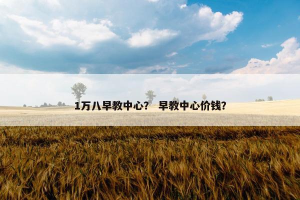 1万八早教中心？ 早教中心价钱？