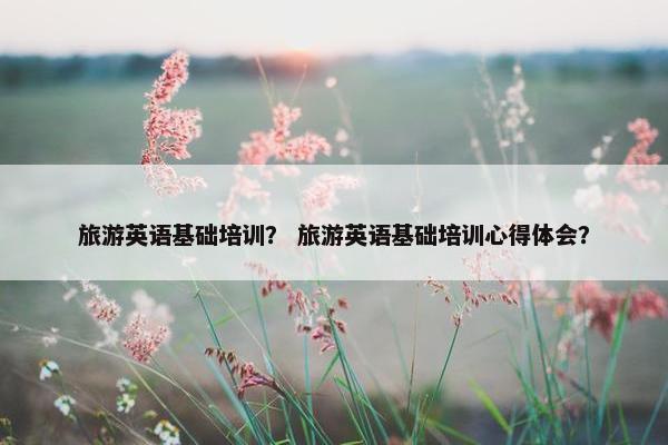 旅游英语基础培训？ 旅游英语基础培训心得体会？