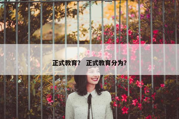 正式教育？ 正式教育分为？