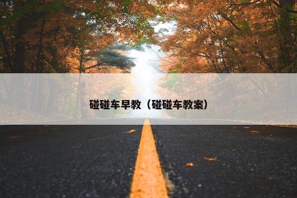 碰碰车早教（碰碰车教案）