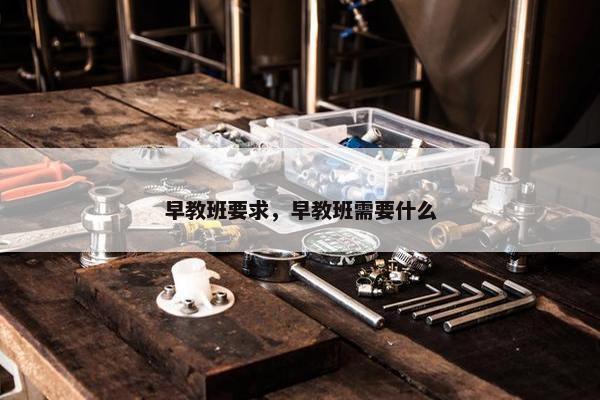 早教班要求，早教班需要什么