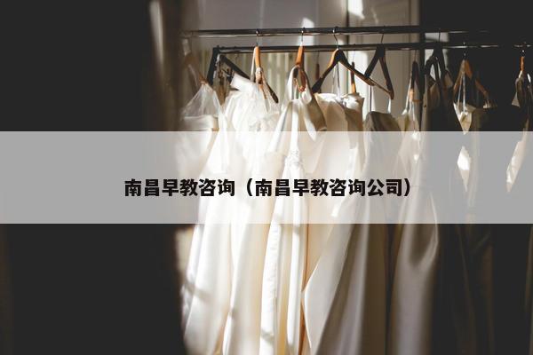 南昌早教咨询（南昌早教咨询公司）