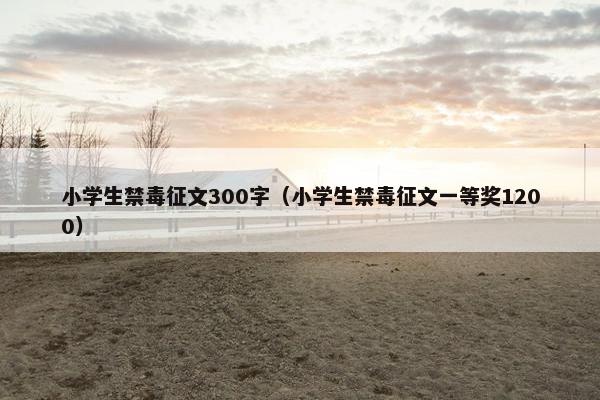 小学生禁毒征文300字（小学生禁毒征文一等奖1200）