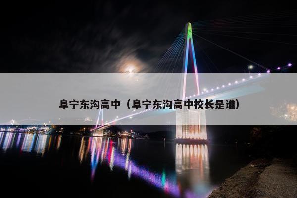 阜宁东沟高中（阜宁东沟高中校长是谁）