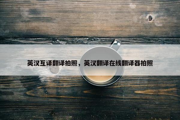 英汉互译翻译拍照，英汉翻译在线翻译器拍照