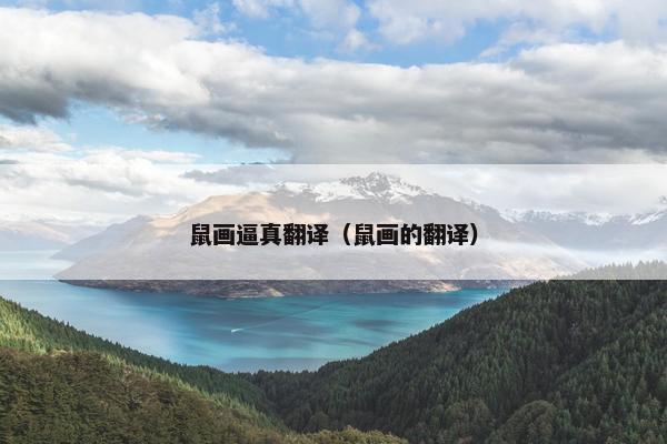 鼠画逼真翻译（鼠画的翻译）