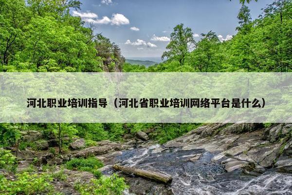 河北职业培训指导（河北省职业培训网络平台是什么）