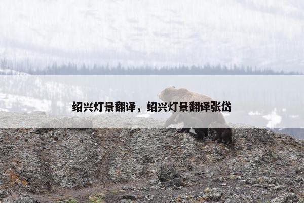 绍兴灯景翻译，绍兴灯景翻译张岱