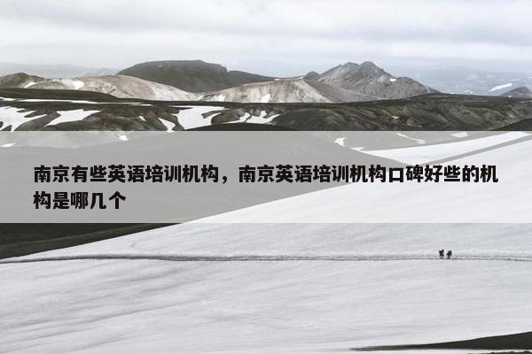南京有些英语培训机构，南京英语培训机构口碑好些的机构是哪几个