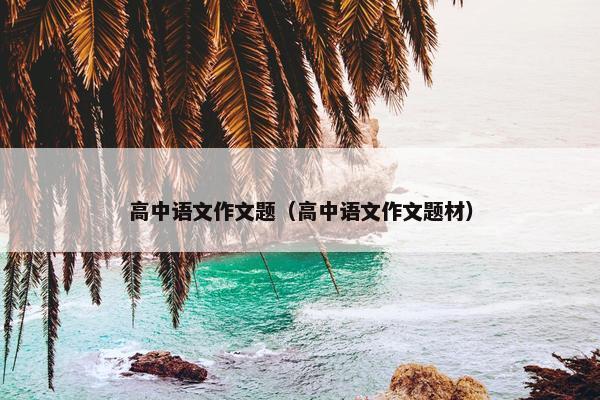 高中语文作文题（高中语文作文题材）