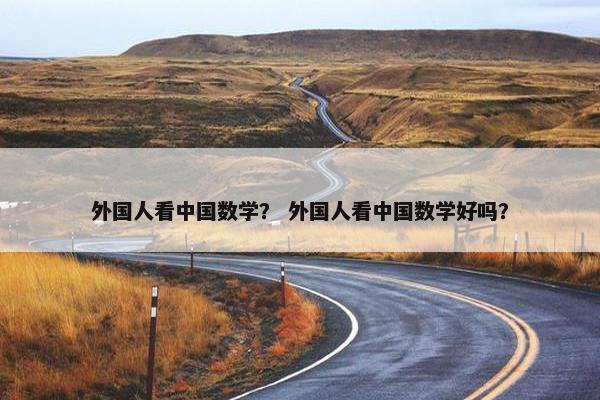 外国人看中国数学？ 外国人看中国数学好吗？