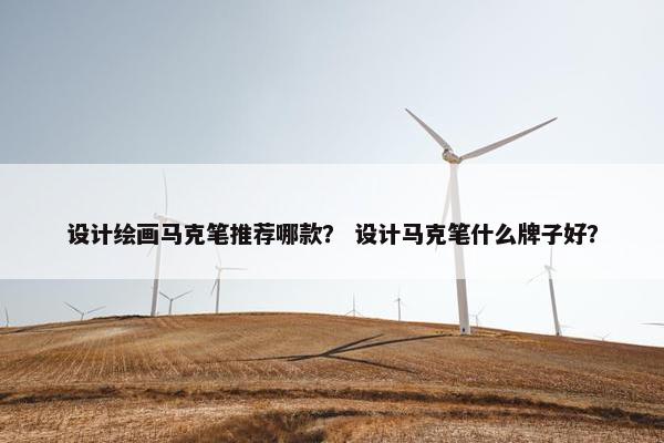 设计绘画马克笔推荐哪款？ 设计马克笔什么牌子好？