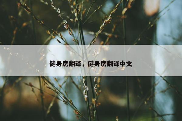 健身房翻译，健身房翻译中文