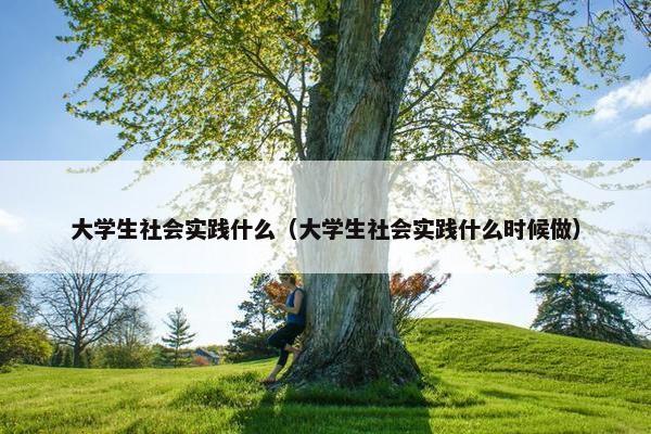 大学生社会实践什么（大学生社会实践什么时候做）