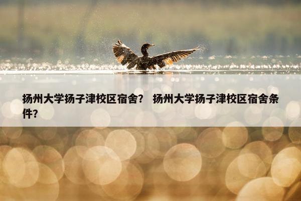 扬州大学扬子津校区宿舍？ 扬州大学扬子津校区宿舍条件？