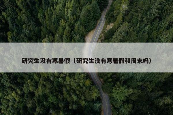 研究生没有寒暑假（研究生没有寒暑假和周末吗）