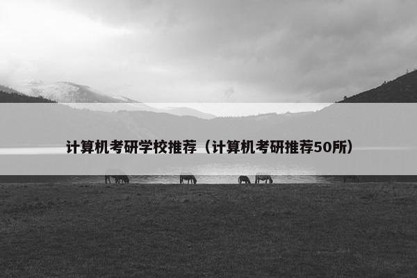 计算机考研学校推荐（计算机考研推荐50所）