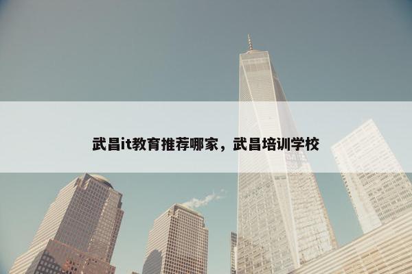 武昌it教育推荐哪家，武昌培训学校