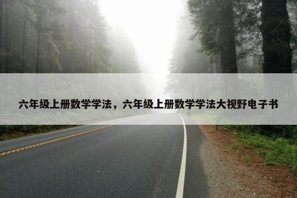 六年级上册数学学法，六年级上册数学学法大视野电子书