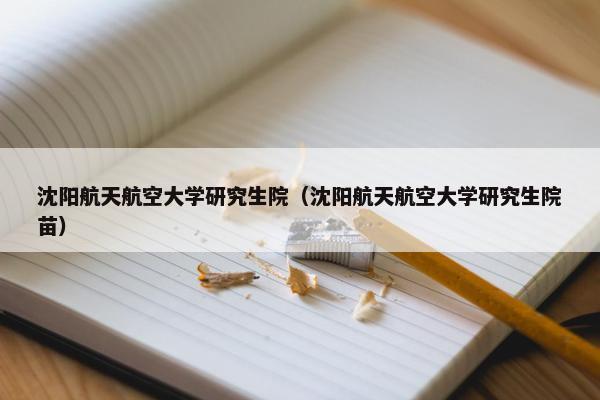 沈阳航天航空大学研究生院（沈阳航天航空大学研究生院苗）