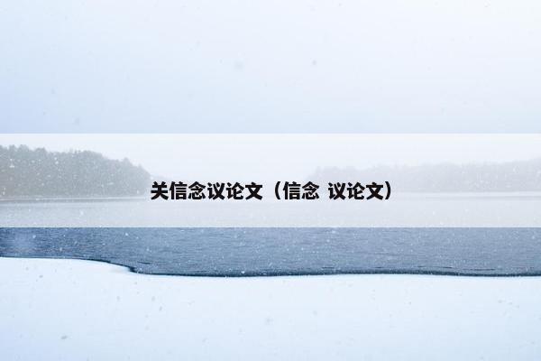 关信念议论文（信念 议论文）
