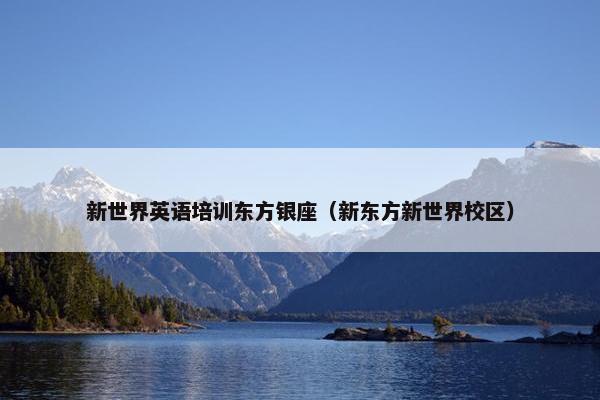 新世界英语培训东方银座（新东方新世界校区）