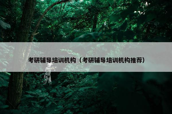 考研辅导培训机构（考研辅导培训机构推荐）
