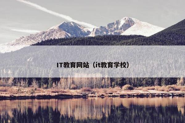 IT教育网站（it教育学校）