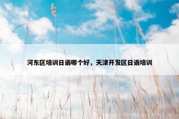 河东区培训日语哪个好，天津开发区日语培训