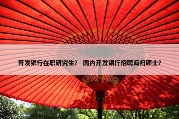 开发银行在职研究生？ 国内开发银行招聘海归硕士？