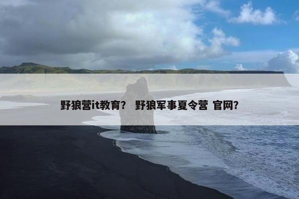 野狼营it教育？ 野狼军事夏令营 官网？