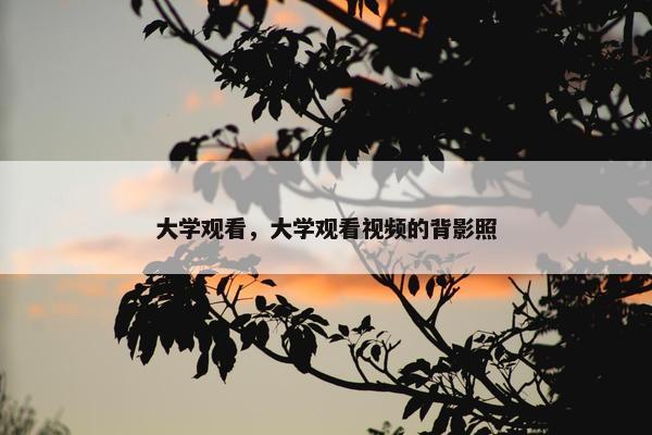大学观看，大学观看视频的背影照
