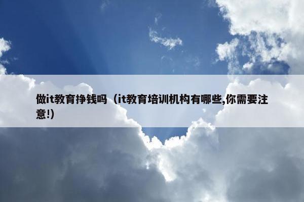 做it教育挣钱吗（it教育培训机构有哪些,你需要注意!）