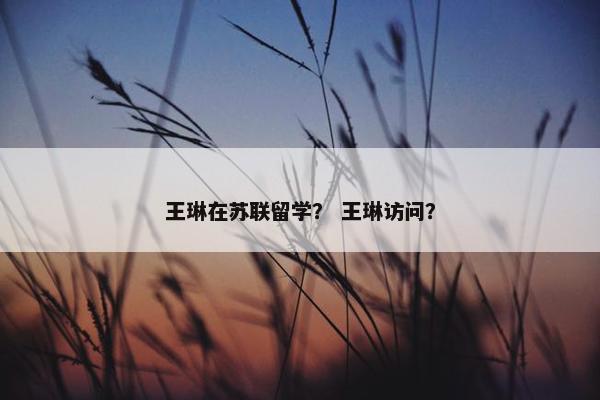 王琳在苏联留学？ 王琳访问？