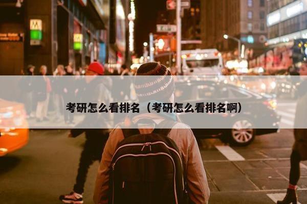 考研怎么看排名（考研怎么看排名啊）