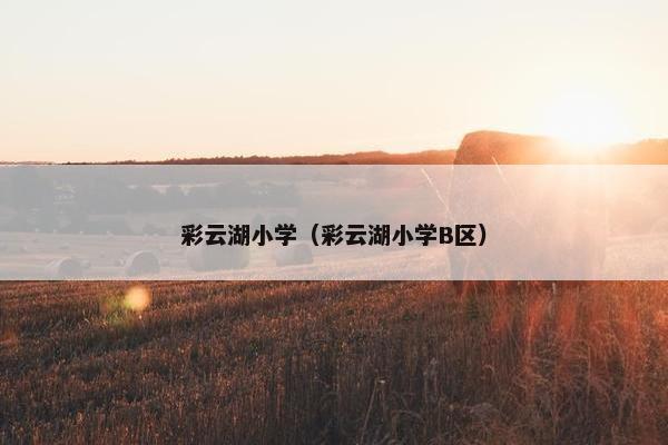 彩云湖小学（彩云湖小学B区）