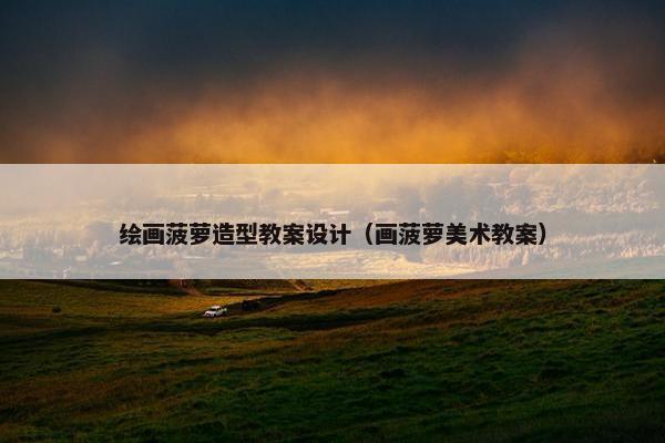 绘画菠萝造型教案设计（画菠萝美术教案）