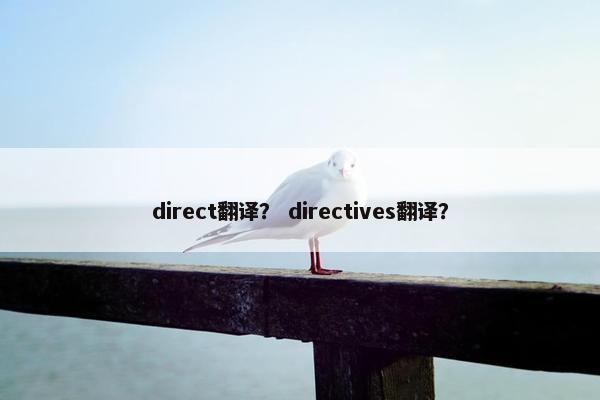 direct翻译？ directives翻译？