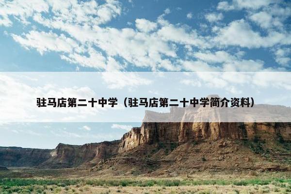 驻马店第二十中学（驻马店第二十中学简介资料）