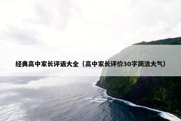 经典高中家长评语大全（高中家长评价30字简洁大气）