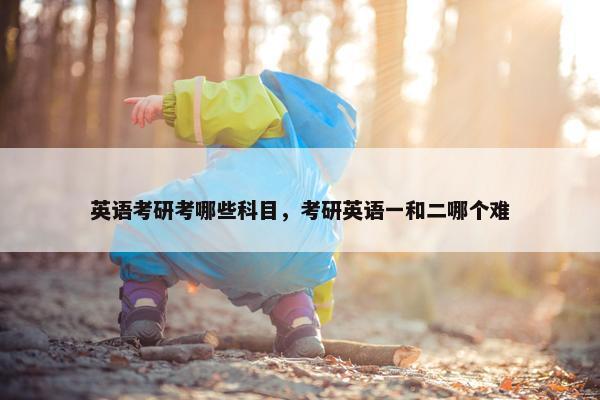 英语考研考哪些科目，考研英语一和二哪个难