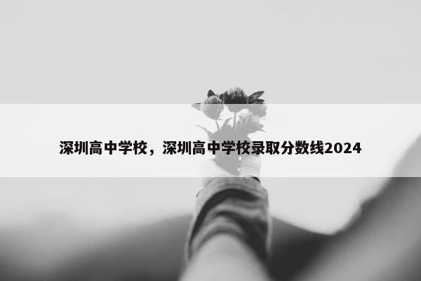深圳高中学校，深圳高中学校录取分数线2024