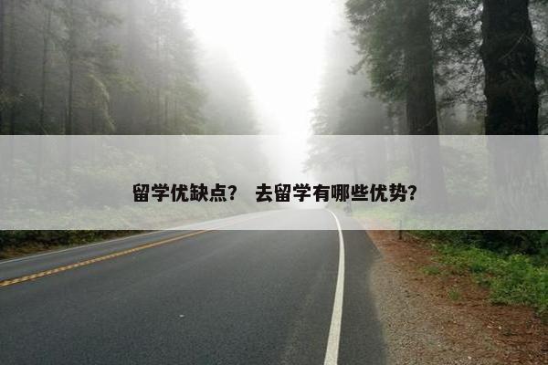 留学优缺点？ 去留学有哪些优势？