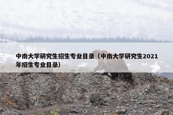 中南大学研究生招生专业目录（中南大学研究生2021年招生专业目录）