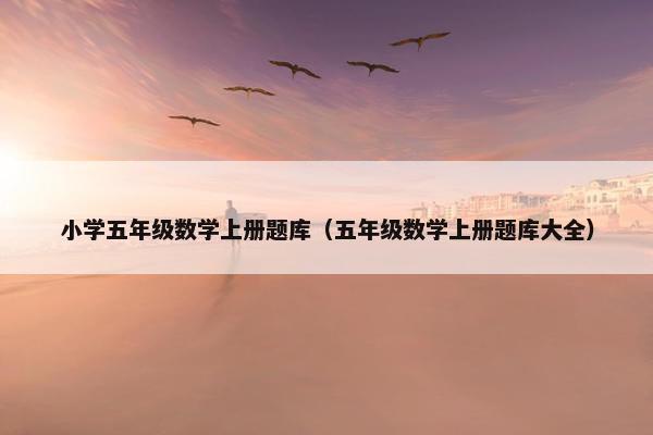 小学五年级数学上册题库（五年级数学上册题库大全）