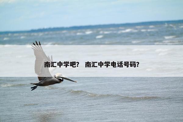 南汇中学吧？ 南汇中学电话号码？