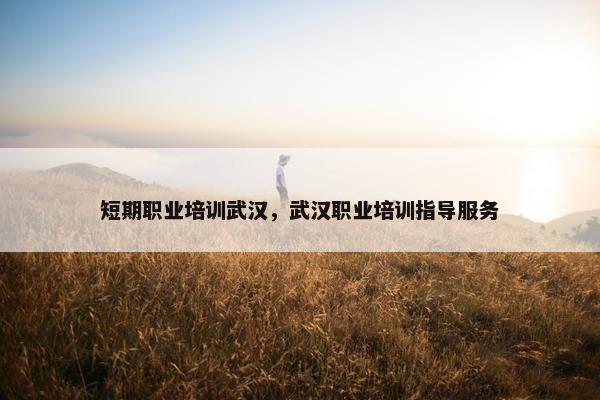 短期职业培训武汉，武汉职业培训指导服务