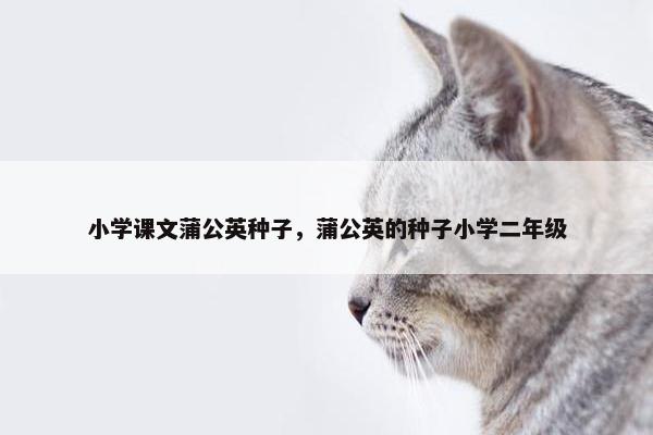 小学课文蒲公英种子，蒲公英的种子小学二年级