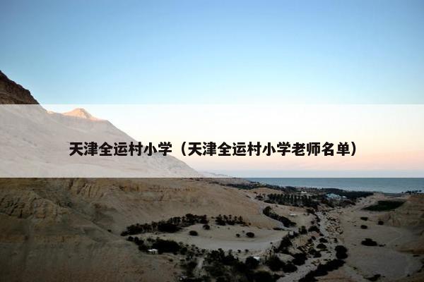天津全运村小学（天津全运村小学老师名单）