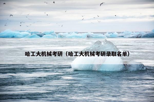 哈工大机械考研（哈工大机械考研录取名单）